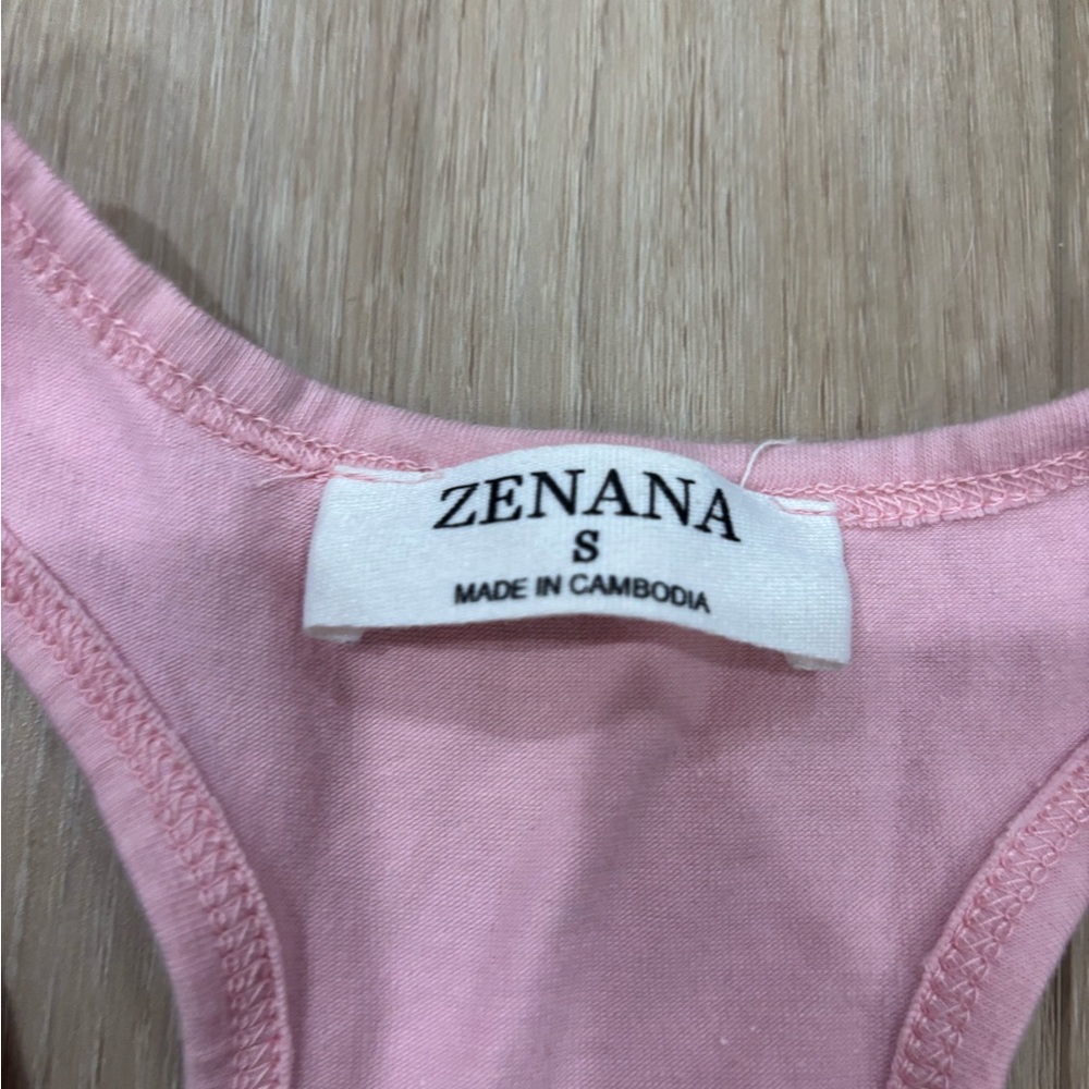 Pink Rhinestone Embellished Tank Top - Picture 4 of 4